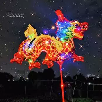 5 шт. 3D воздушные шары с драконом, мультяшные милые воздушные шары с драконом из алюминиевой фольги, многоразовые надувные шары, китайский Новый год, домашнее украшение для вечеринки Without Light