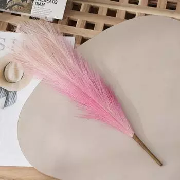 5 шт. 45 см/17,71 дюйма искусственный цветок шелк бохо искусственные цветы пампасная трава тростник букет для свадебной вечеринки украшение дома 5 Pcs красный