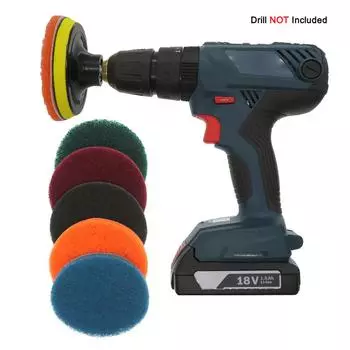 5 шт. 4-дюймовая чистящая салфетка, скраб-пад, промышленные чистящие губки, нейлоновая полировальная губка 240-3000# зернистость, дополнительная очистка душевых ванн