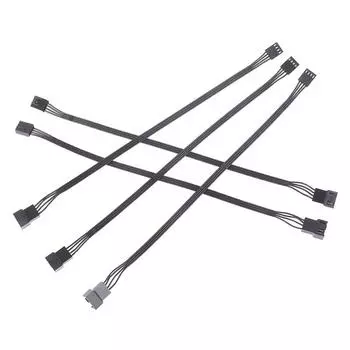 5 шт. 4-контактный ШИМ-адаптер для подключения вентилятора процессора, удлинитель для вентилятора компьютера, сменный кабель питания, аксессуары 24Awg