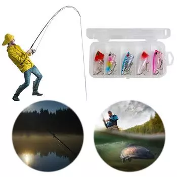 5 шт. 4 см 3,2 г Мини-поппер Рыболовные приманки Искусственные приманки для ловли рыбы на поверхности