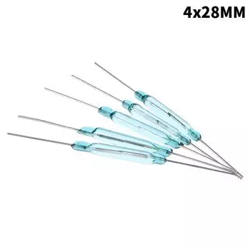 5 шт. 4X28 мм зеленая трубка серебряный штифт герконовый переключатель датчик Diy магнитный геркон Onesize