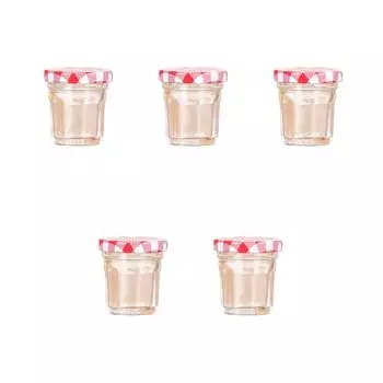 5 шт. 50/150/250/380 мл прозрачная стеклянная банка для солений с крышкой, многофункциональная банка для хранения клубничного джема и специй, многоразовый пустой контейнер для пищевых продуктов 50ML