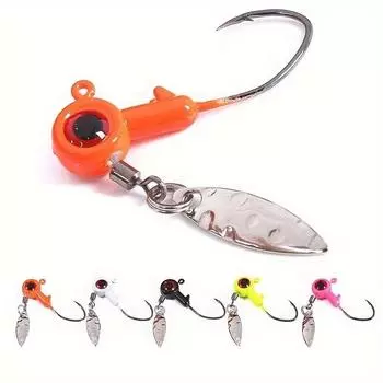 5 шт/50 шт рыболовные джиг-головки крючки с блесной для ловли краппи джиг-головка с рыболовным крючком для приманки соленая вода пресная вода 1.75g