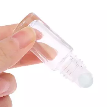 5 шт. 5/10 мл прозрачный стеклянный пустой флакон для духов с роликовым шариком многоразовый контейнер для жидкости косметический флакон для эфирного масла 10ML