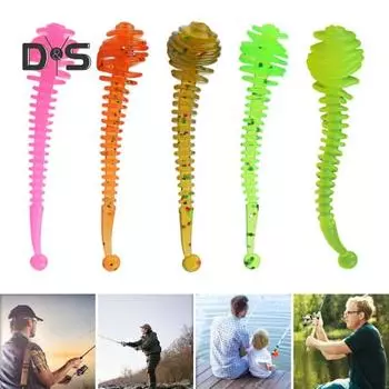 5 шт. 5,5 см/0,9 г мягкая приманка в виде головастика многосекционная цветная искусственная приманка из термопластичной резины для соленой воды пресноводные окуни судак форель рыболовные принадлежности коричневый