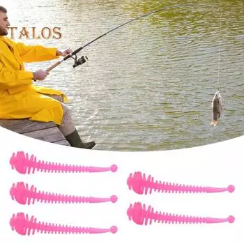 5 шт. 5,5 см/0,9 г мягкая приманка в виде головастика многосекционная цветная искусственная приманка из термопластичной резины для соленой воды пресноводные окуни судак форель рыболовные принадлежности зелёный