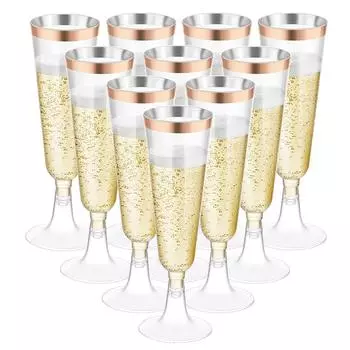 5 шт. 5 унций стакан для шампанского одноразовые пластиковые фужеры стаканы свадьба день рождения вечеринка принадлежности бар напиток красное вино стакан для мороженого