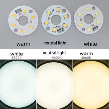 5 шт. 5 В 31 мм 3 цвета светодиодный источник света круглая плата чипы 3 Вт теплый белый SMD 2835 лампа шарик пластина DIY замена лампочки для книжного ночника neutral light