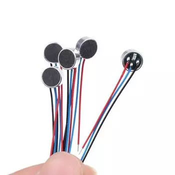 5 шт. 6025 микрофонный капсульный электретный конденсаторный микрофон с длиной провода 7 см 5 Pcs