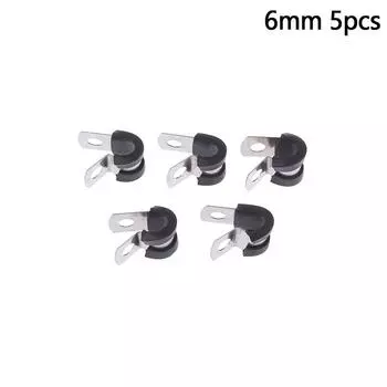5 шт. 6-20 мм нержавеющая сталь резиновые зажимы P зажимы R-типа хомут для трубы кабельный монтажный хомут для шланга хомут для шланга фиксированный зажим M6