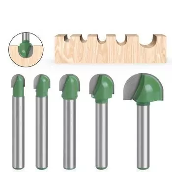 5 шт., 6 мм, радиус хвостовика, стержневой ящик, твердосплавные фрезы, инструменты, сферическая концевая фреза с круглым носом, фреза с ЧПУ