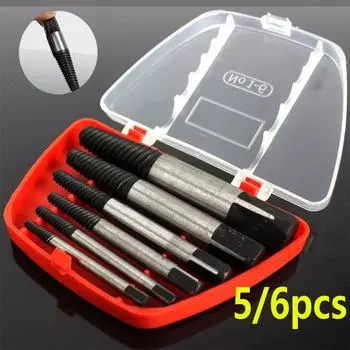 5 шт./6 шт. набор сломанных отверток для удаления бит из углеродистой стали, двухсторонний винт, набор инструментов для удаления центральных бит 5pcs