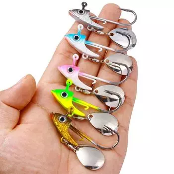 5 шт. 7 г/10 г/15 г рыболовные приманки крючок свимбейт джиг головки блесна пайетки крючки для соленой воды пресноводная рыболовная приманка крючок 7g/5Pcs