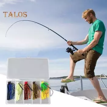 5 шт. 7 см/12 г силиконовая юбка рыболовная приманка с крючком цветные усы свимбейт искусственная приманка для ловли соленой воды пресноводного окуня судака форели Sets