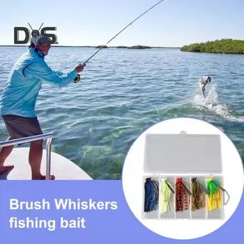 5 шт. 7 см/12 г силиконовая юбка рыболовная приманка с крючком цветные усы свимбейт искусственная приманка для ловли соленой воды пресноводного окуня судака форели Sets