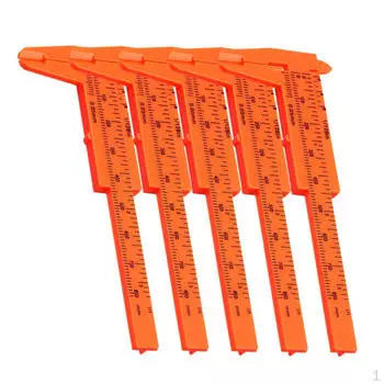 5 шт. 80 мм портативный оранжевый мини-пластиковый штангенциркуль для измерения ювелирных изделий