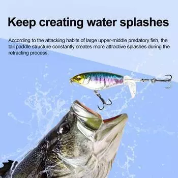 5 шт. 9,2 см/12 г приманка для ловли рыбы на поверхности с вращающимся винтом, плавающая, плещущаяся искусственная приманка для пресноводной, соленой и морской форели, окуня 5pcs
