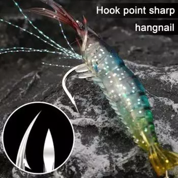 5 шт. 9,5 см мягкая приманка для креветок с острым крючком реалистичная красочная искусственная приманка для креветок пресноводный соленый окунь аксессуары для ловли форели 5pcs