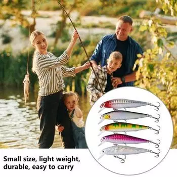 5 шт. 9 см/10 г приманка для ловли гольяна с длинным язычком тройной крючок реалистичный бионический белый