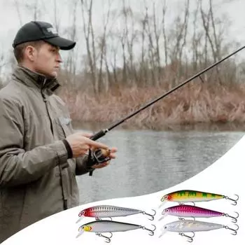 5 шт. 9 см/10 г приманка для ловли гольяна с длинным язычком тройной крючок реалистичная бионическая искусственная приманка для ловли пресноводной соленой форели окуня судака серый