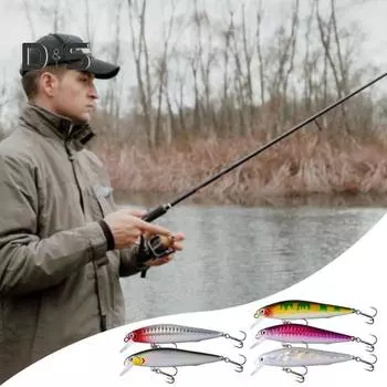 5 шт. 9 см/10 г приманка для ловли гольяна с длинным язычком тройной крючок реалистичная бионическая искусственная приманка для ловли пресноводной соленой форели окуня судака серый