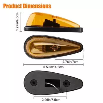 5 шт. 9-светодиодный габаритный фонарь 12 В каплевидный знак кабины, фонарь с выключателем вкл./выкл., ходовой фонарь на крыше для грузовиков, автофургонов красный