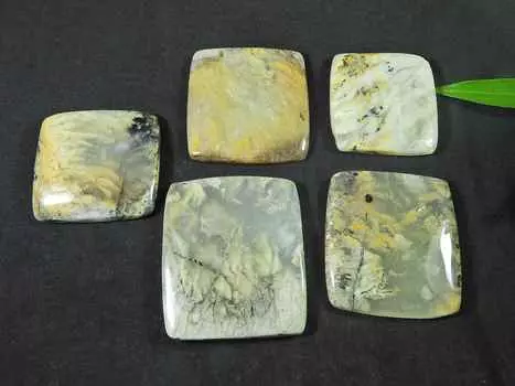 5 шт. AAA тигровый дендритовый агат восьмиугольный кабошон россыпью драгоценных камней лот 31-38MM RQ-2184