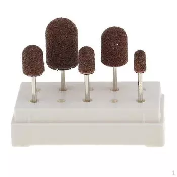 5 шт., абразивные насадки для педикюра, маникюра, шлифовки для удаления мозолей, подпиливания ногтей