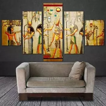 5 шт. абстрактный Древний Египет модульный настенный принт художественные холсты постеры живопись для гостиной спальни домашний декор фотографии 20x35 20x45 20x55cm