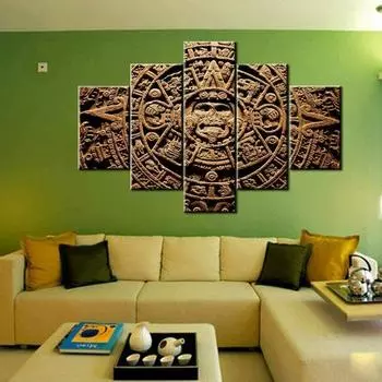 5 шт. ацтекский календарь культура майя 5 шт. холст настенный художественный принт плакат домашний декор картины фотографии HD печать без рамки современный 20x35 20x45 20x55cm