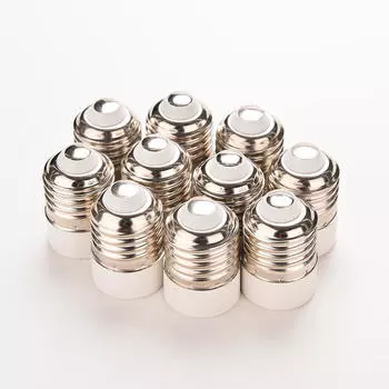 5 шт. адаптер для светодиодной лампы E27 - E14 с винтовым цоколем белый