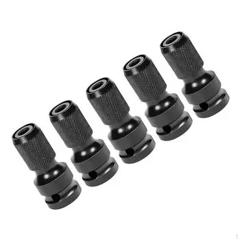 5 шт. адаптер для ударного ключа, держатель бит от 1/2 до 1/4, переходник с шестигранным хвостовиком с квадратным приводом