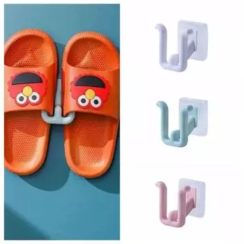 5 шт. акриловая полка для тапочек настенная сушилка для обуви туалетная сливная полка крючок для тапочек дома циан