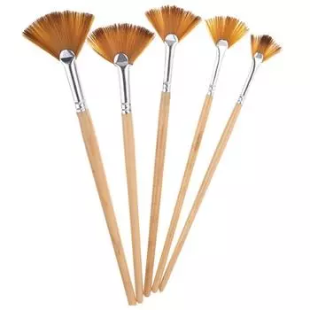 5 шт. акриловые акварельные краски художник веерные кисти нейлоновые волоски в форме веера ручки для рисования 5pcs