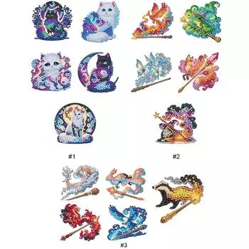 5 шт. акриловые магниты с алмазным рисунком Гарри Поттера для взрослых и детей, начинающих BB023