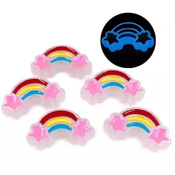 5 шт. акриловые светящиеся капли масла светящиеся радужные бусины модные ювелирные аксессуары для ожерелья браслета маркировка фиолетовый