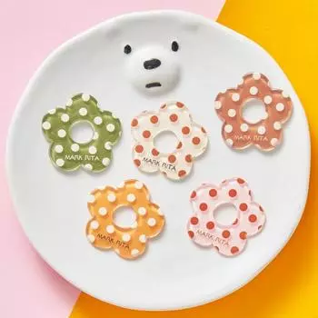 5 шт. акриловые волнистые бусины в горошек, модный чехол для телефона, аксессуары, шпилька, ожерелье, серьги, сделай сам, ювелирные аксессуары, материалы бежевый