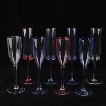 5 шт. акриловых бокалов для шампанского, прозрачные бокалы для коктейлей, креативные бокалы с защитой от падения для баров, пабов, клубов, посуды для напитков чистый