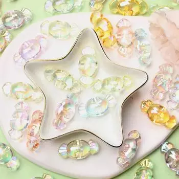 5 шт. акриловых конфетных бусин для изготовления ювелирных изделий 14,5*31 мм прозрачные конфетные бусины DIY браслет цепочка для мобильного телефона аксессуары материалы фиолетовый