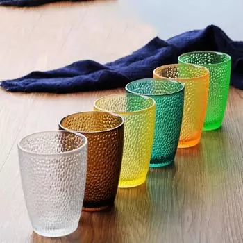 5 шт. акриловый стакан для сока, цветной бриллиантовый стакан для воды, бокал для вина, бокал для вина, для ресторана, для вечеринок 200-380ml