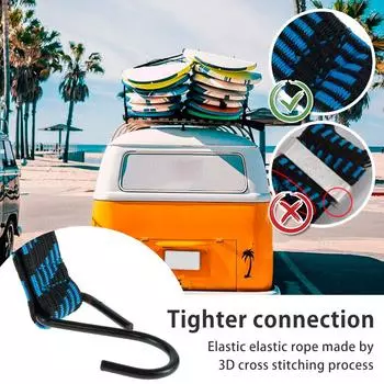 5 шт. эластичный ремень для багажа для автомобиля и мотоцикла, прочный эластичный трос 2 м с крюком для автомобиля, мотоцикла, велосипеда, багажа, фиксированный ремень