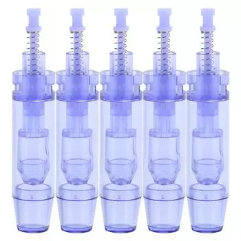 5 шт., электрические микро-игольчатые головки, квадратные нано-контактные картриджи для ухода за кожей, впитывающие средства для красоты ресниц и губ