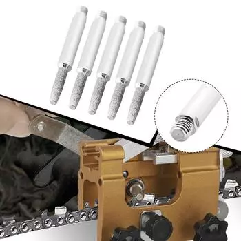 5 шт. алмазного покрытия для заточки цепных пил 4/4,8/5,5 мм цилиндрическая шлифовальная головка для ручного приспособления для заточки цепей цепных пил