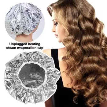5 шт., алюминиевая фольга, теплая шапка для волос, многоразовая профессиональная обработка горячим маслом, глубокое кондиционирование, нагревательная обработка, шапка для ухода за волосами 27cm
