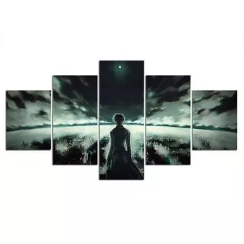 5 шт., аниме, японская кинопленка, 5 шт., холст, настенное искусство, HD принт, без рамки, декор для комнаты, современные абстрактные картины, постер 20x35 20x45 20x55cm