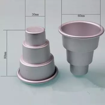 5 шт. Анодированный алюминий специальная форма для пудинга DIY 3-уровневая форма для кекса пудинга шоколадного торта противень для выпечки