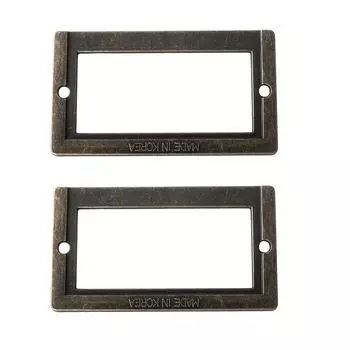 5 шт. античная винтажная винтажная ручка, держатель для визитных карточек, рамка для этикеток, ящик из цинкового сплава, китайский шкаф для лекарств, античная бронза, старомодный 5pcs