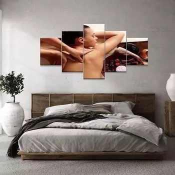 5 шт. Artbrush Tower Sal Yoga Spa Массаж всего тела Beauty Sal 5 шт. Фотографии Холст Плакат Домашний Декор Без Рамки Современный 20x35 20x45 20x55cm