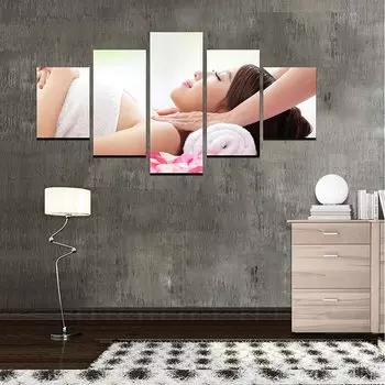 5 шт. Artbrush Tower женщина спа-массаж Sal Beauty Sal фотографии настенный постер домашний декор 5 панелей современный абстрактный 5 шт. холст 20x35 20x45 20x55cm